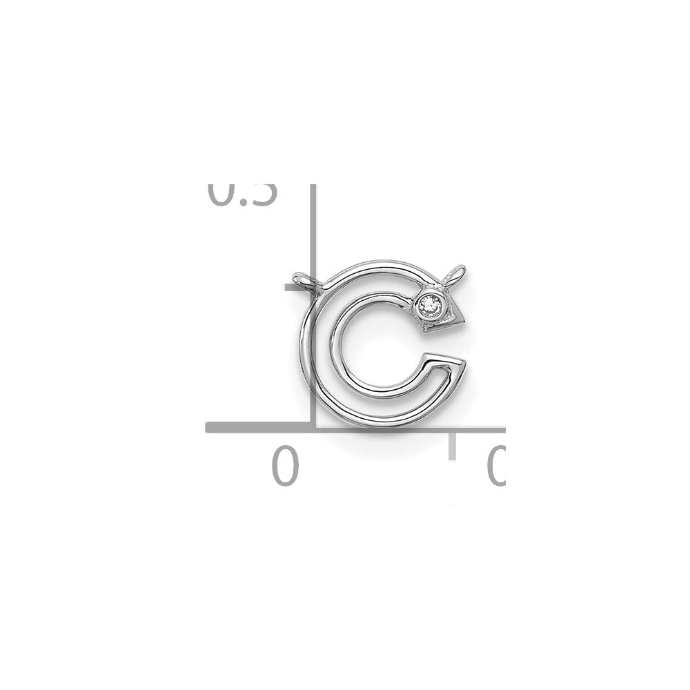 Stella & Dot 10kw Diamond Initial C Charm Element