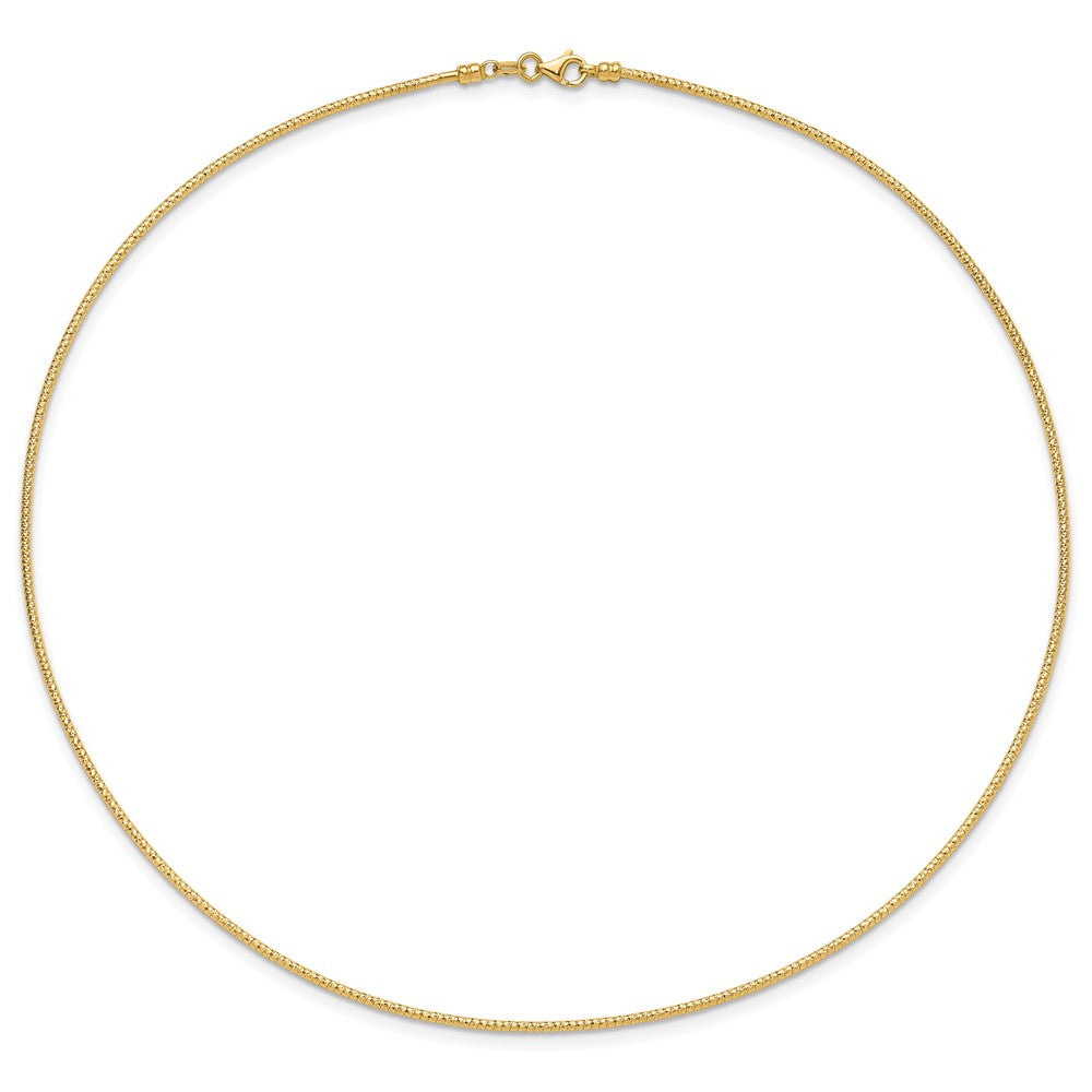14K 1.5mm D/C Neckwire Necklace