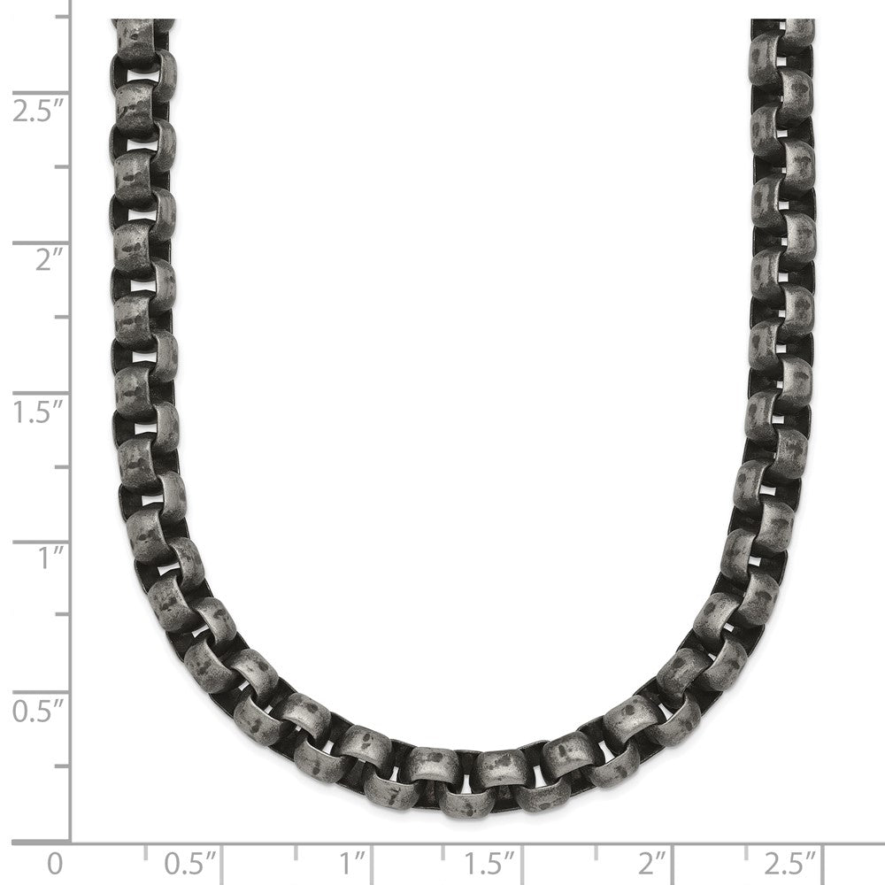 Stainless Steel Antiqued 24in Box Chain
