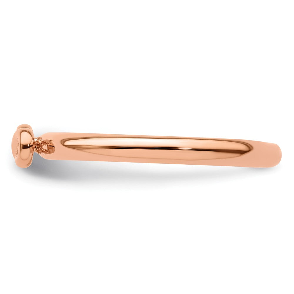 Sterling Silver Stackable Expressions Pink-plated Infinity Symbol Ring
