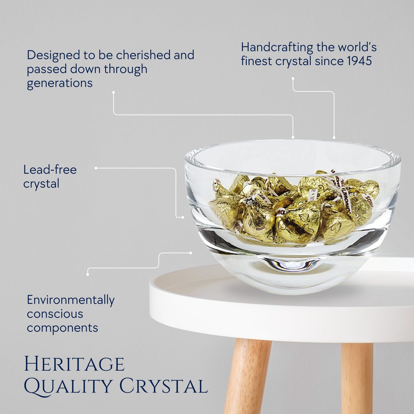 Badash Handcrafted Lead-free Crystal 6 inch Clear Penelope Bowl QGM6120