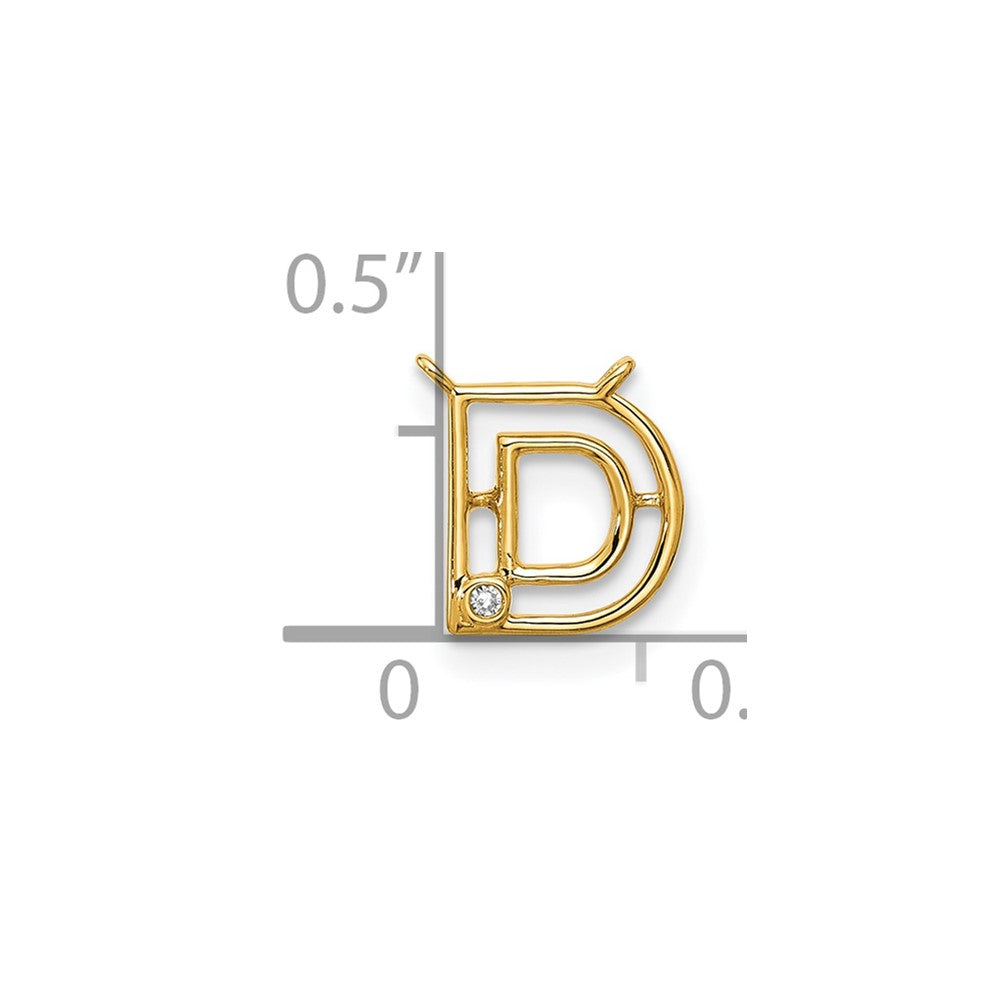 Stella & Dot 10ky Diamond Initial D Charm Element