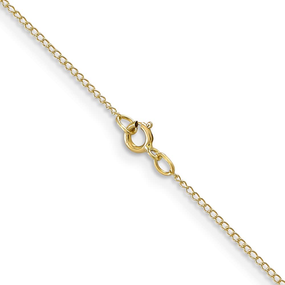 10k .5mm Carded Curb Chain