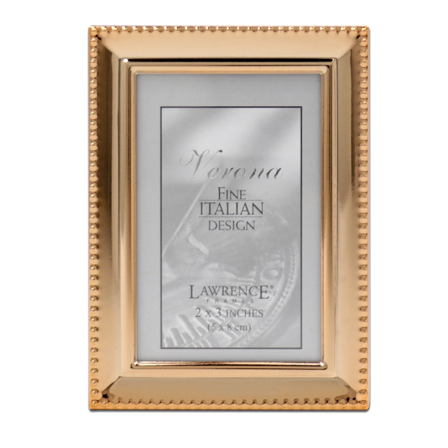 Lawrence Frames 2.72" x 3.7" Metal Picture Frame, Gold