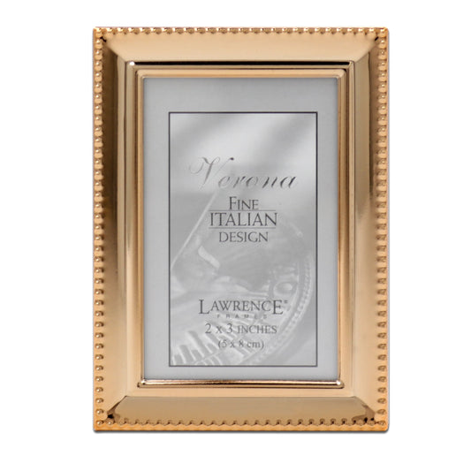 Lawrence Frames 2.72" x 3.7" Metal Picture Frame, Gold