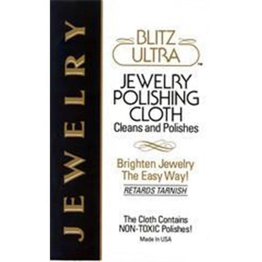 Blitz Manufacturing  8 x 10 in. Ultra Jewelry Polishing Cloth, Two Ply - Treated
