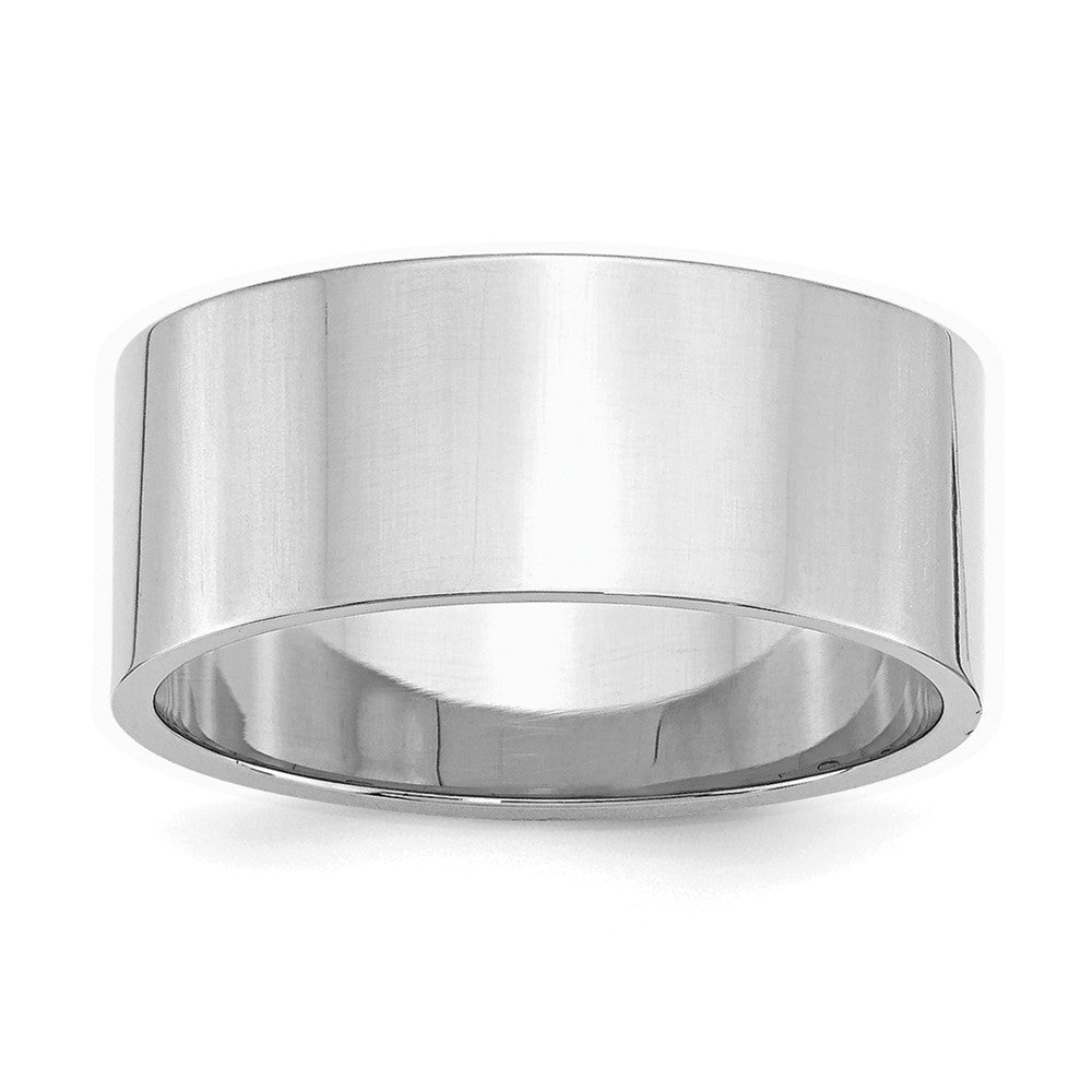 SS Rhodium-plated 9mm Flat Size 7 Band