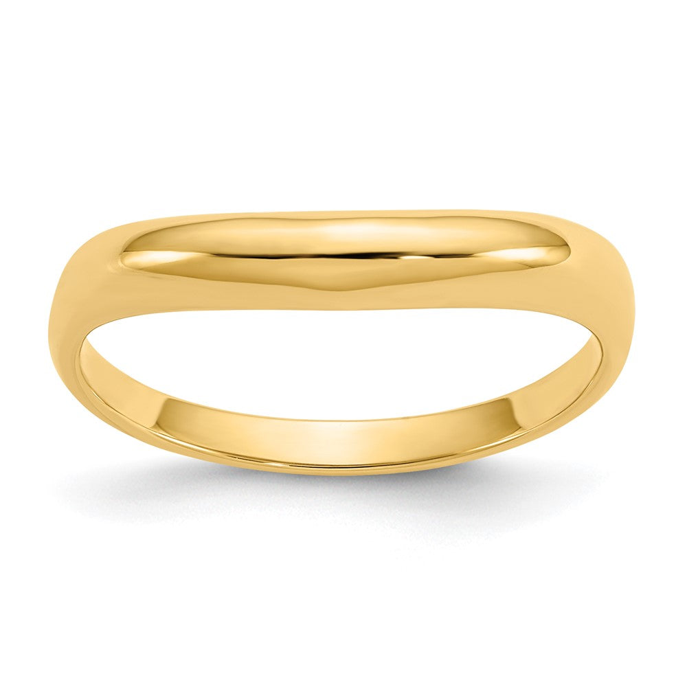 14k Polished Stackable Wave Ring Size 6.75