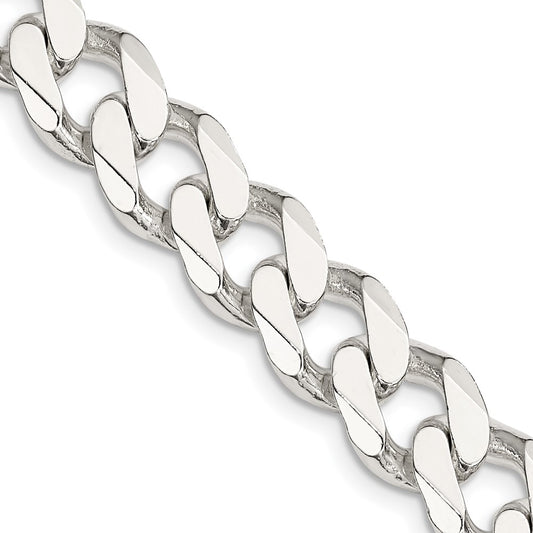 Sterling Silver 11mm Curb Chain 28 Inches