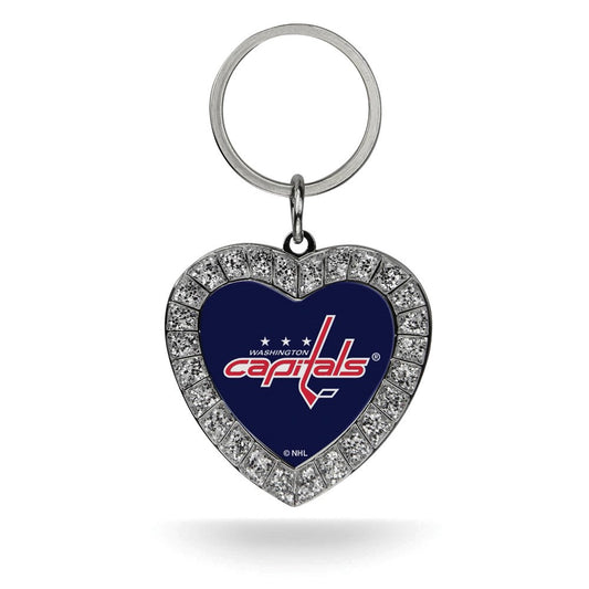 NHL Washington Capitals Rhinestone Heart Key Ring QGC7988