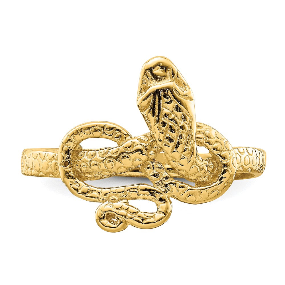 14K Gold Snake Ring Size 7