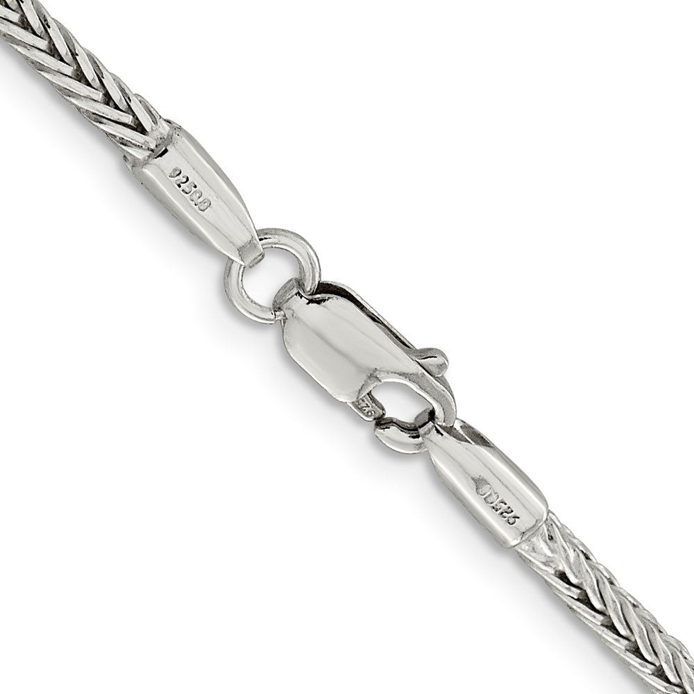 Sterling Silver 2.5mm Diamond-cut Round Franco Chain 30 Inches