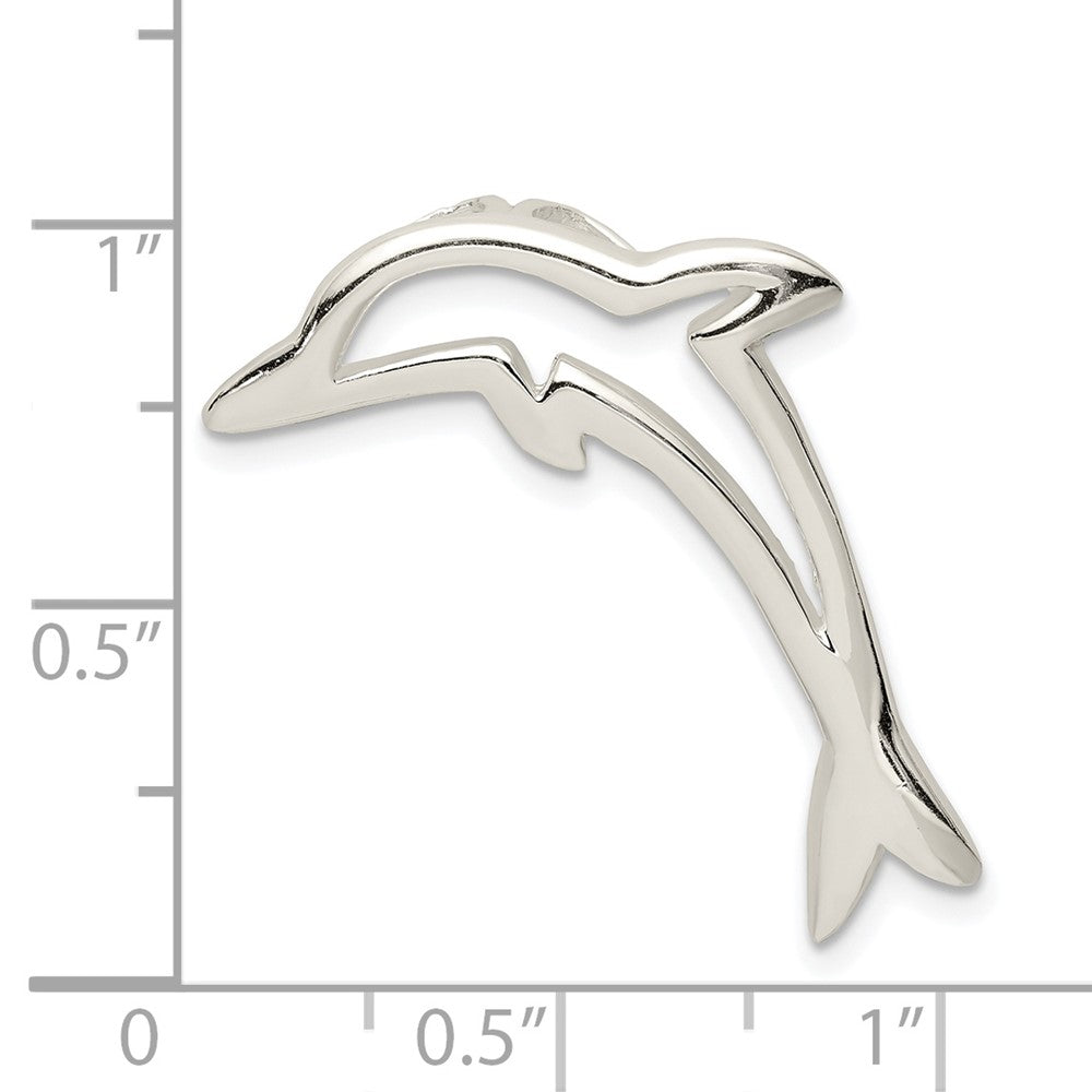 Sterling Silver Dolphin Chain Slide