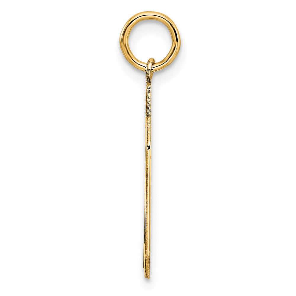 Sterling Silver Gold-plated Medium Polished Number 30 Charm