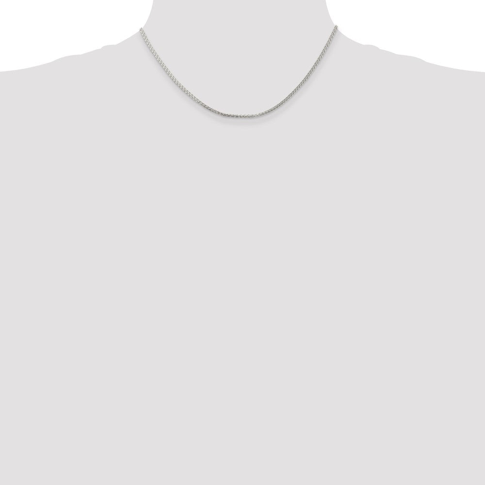 Sterling Silver 1.75mm Round Spiga Chain 16 Inches