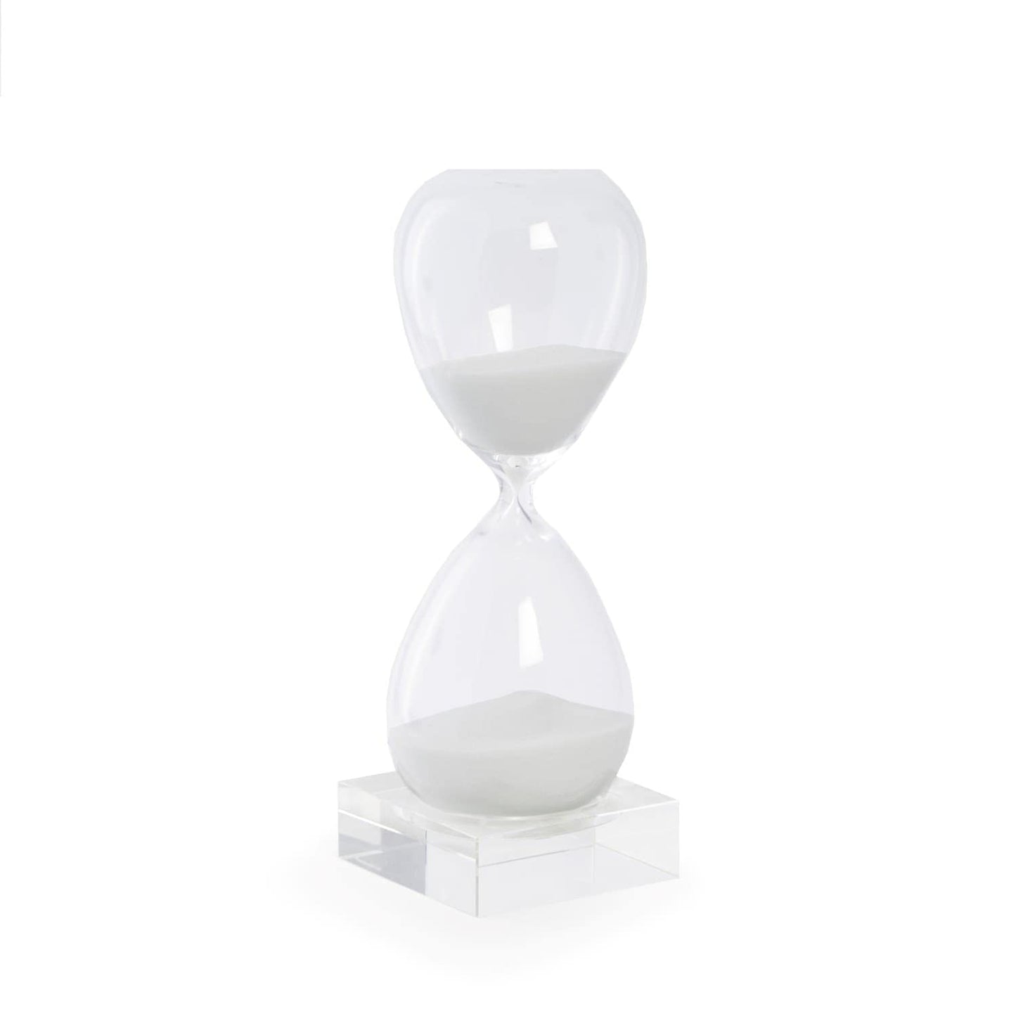 Black Sand Hand-blown Glass 60-Minute Hourglass with Stand Q-GM20948