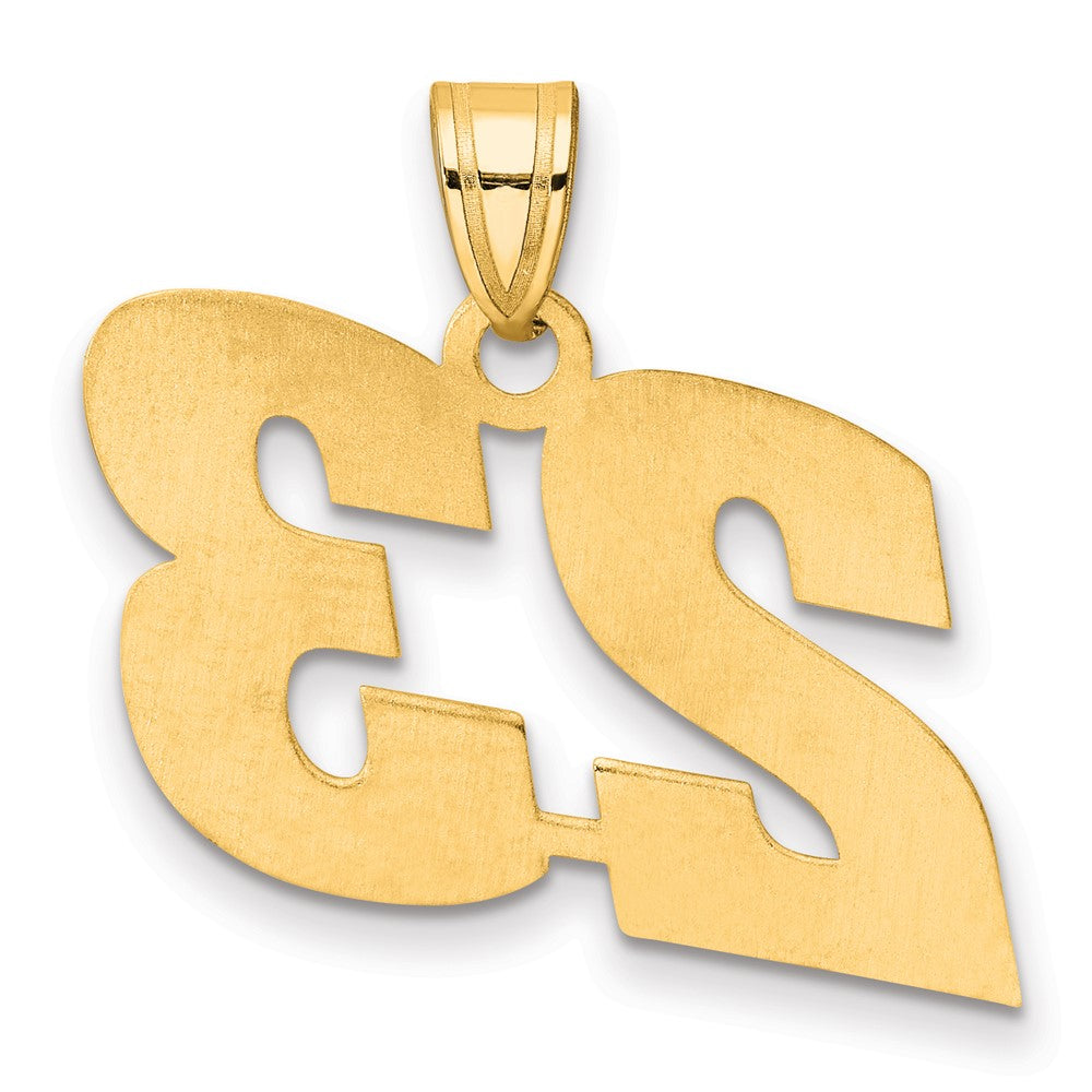 14k Polished Block Number 23 Pendant