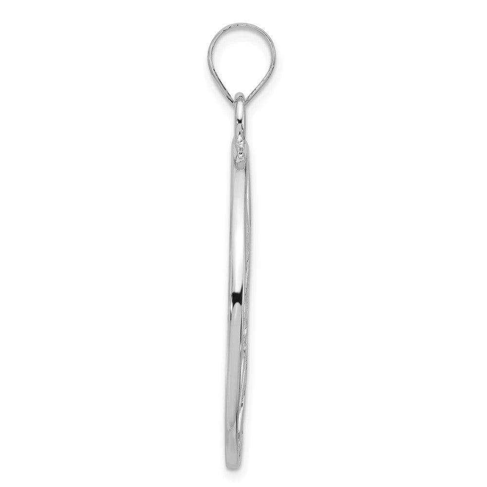 Sterling Silver Polished Chinese Symbol Circle Pendant