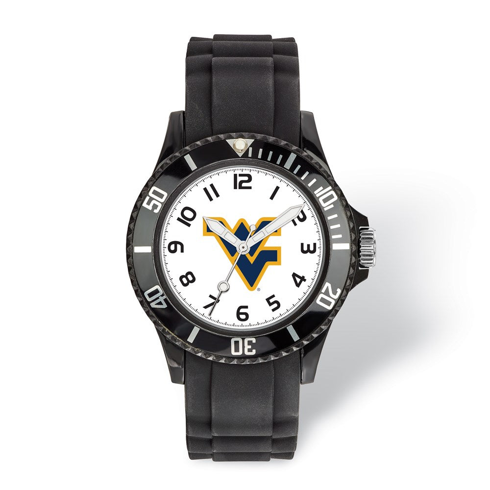 LogoArt West Virginia University Scholastic Silicone Strap Quartz Watch QWVU170
