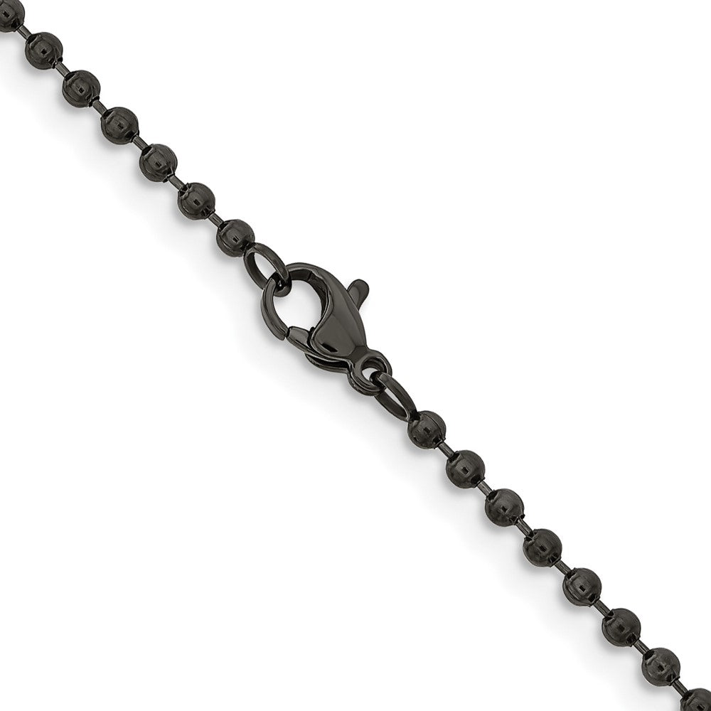 Stainless Steel Antiqued 2.4mm 30in Beaded Ball Chain