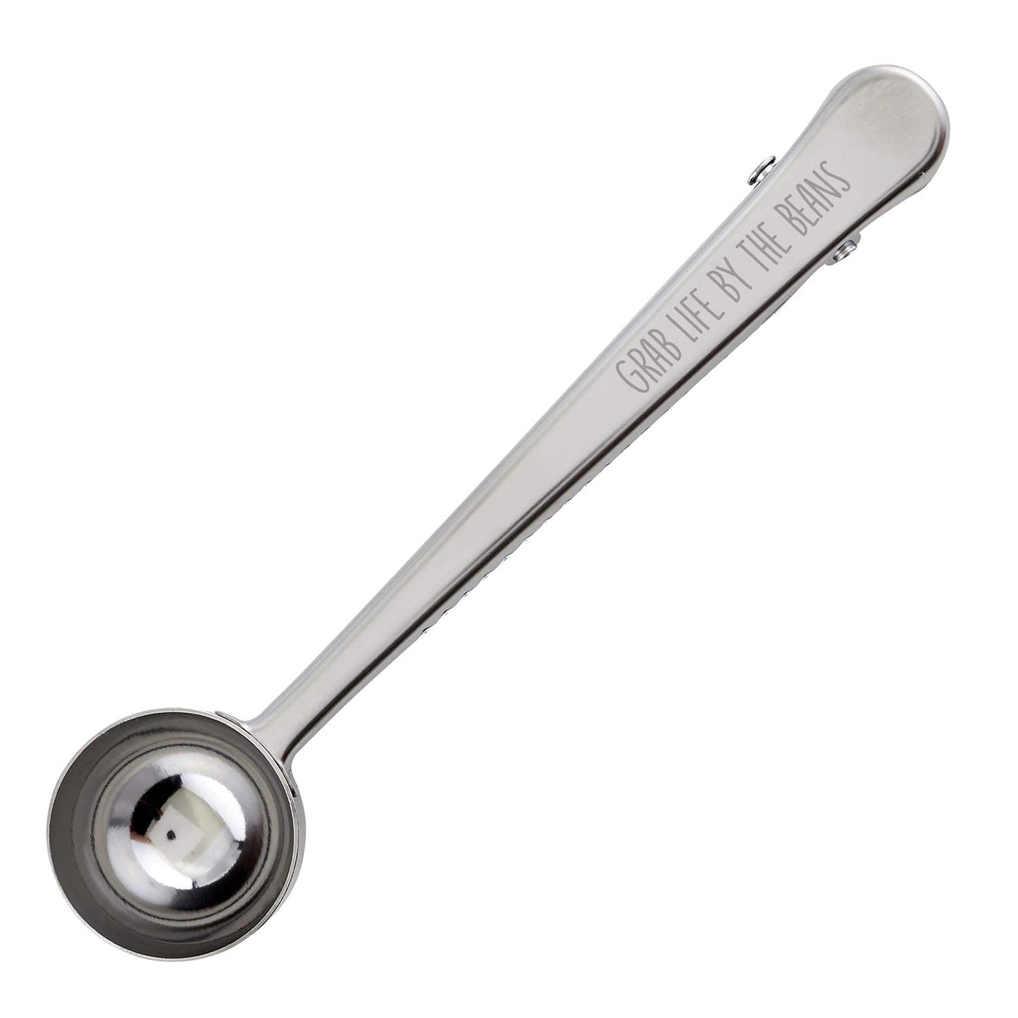 SB Design Studio D4421 SIPS Stainless Steel Coffee Clip/Scoop, 6.75-Ounces, Grab Life