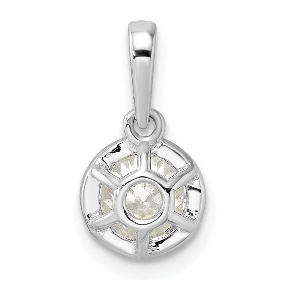 True Origin 14K White Gold 3/4 carat Lab Grown Diamond VS+ F+ Complete 18 in Round Solitaire Necklace