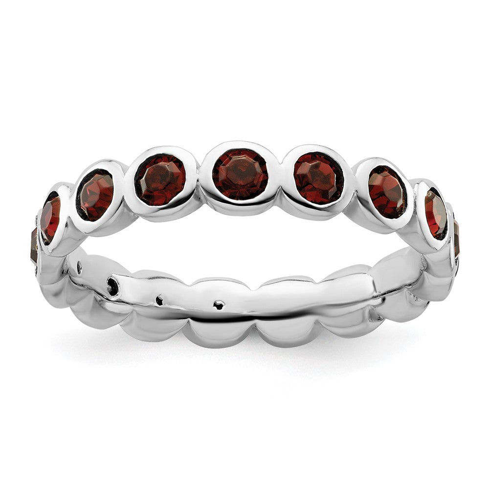 Sterling Silver Stackable Expressions June Crystal Ring Size -7