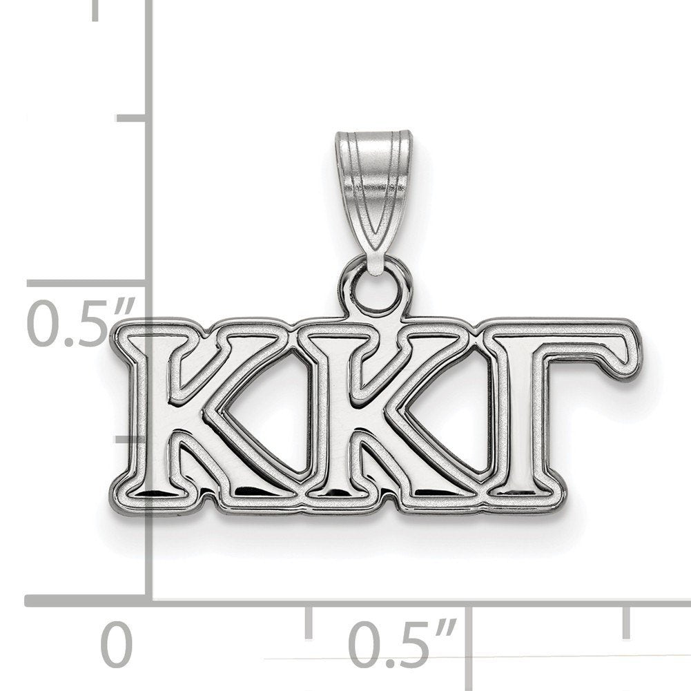 Sterling Silver Official Licensed Greek Sororities Kappa Kappa Gamma (???) Small Pendant