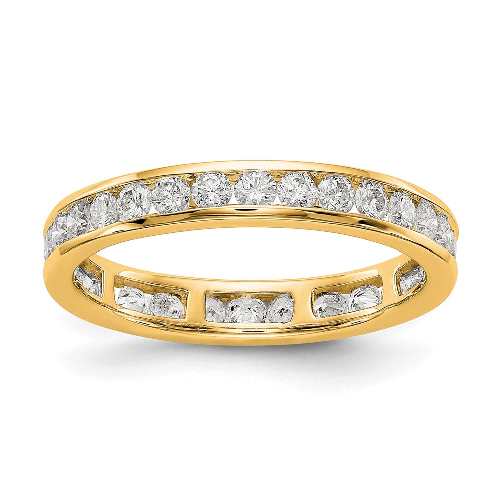 14k 1 carat Lab Grown Diamond VS/SI+ G+ Channel Set Size 5.5 Eternity Band