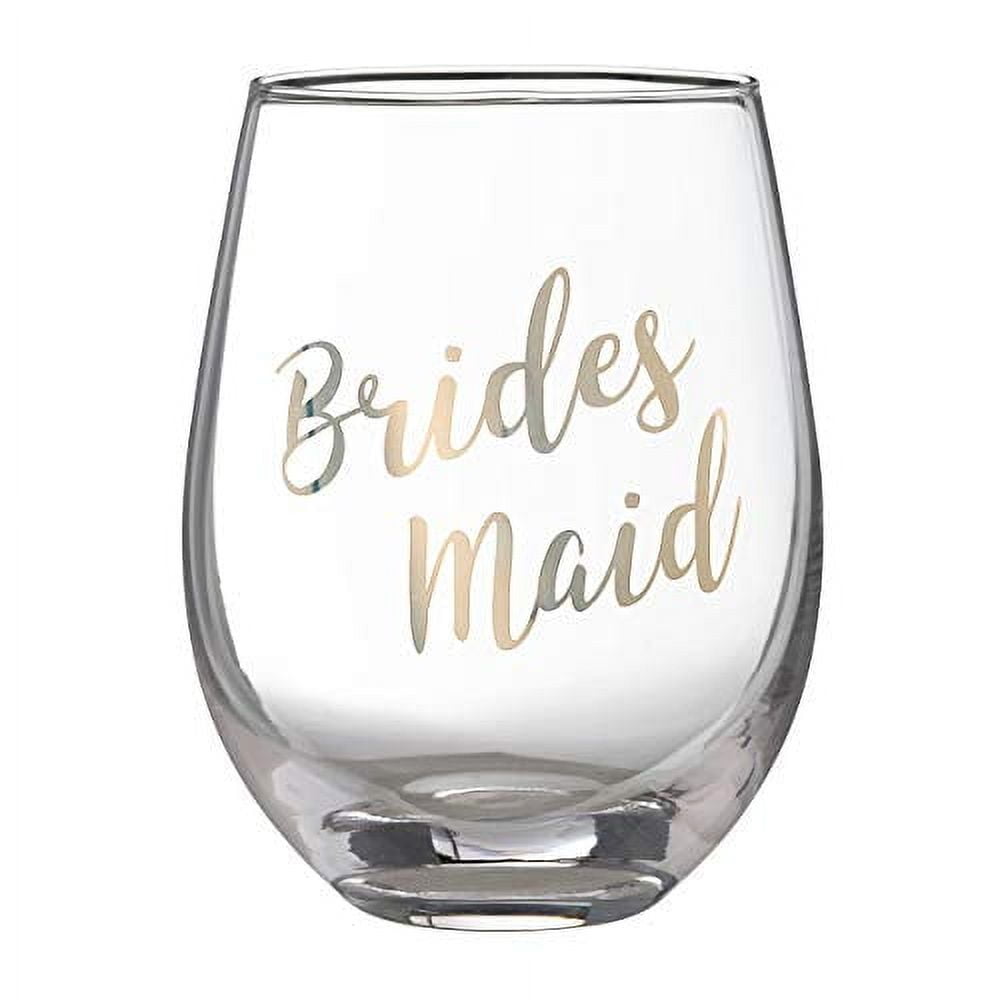 Lillian Rose Gold Bridesmaid Stemless Wine Glass