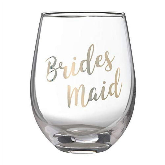 Lillian Rose Gold Bridesmaid Stemless Wine Glass