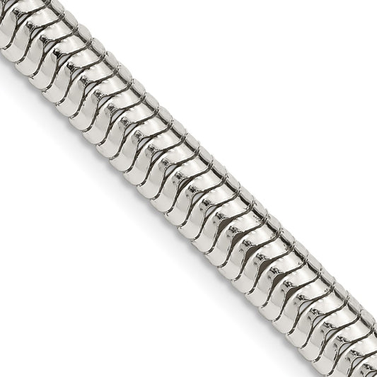 Sterling Silver 6mm Round Snake Chain 18 Inches