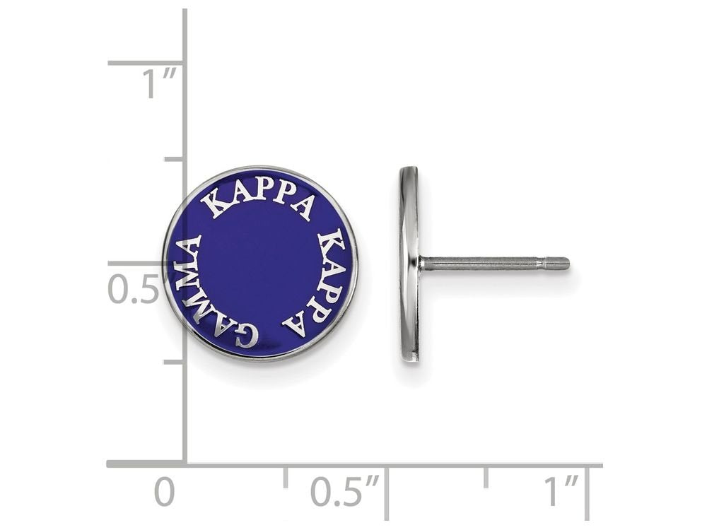 Sterling Silver Official Licensed Greek Sororities Kappa Kappa Gamma (???) Enameled Post Earrings