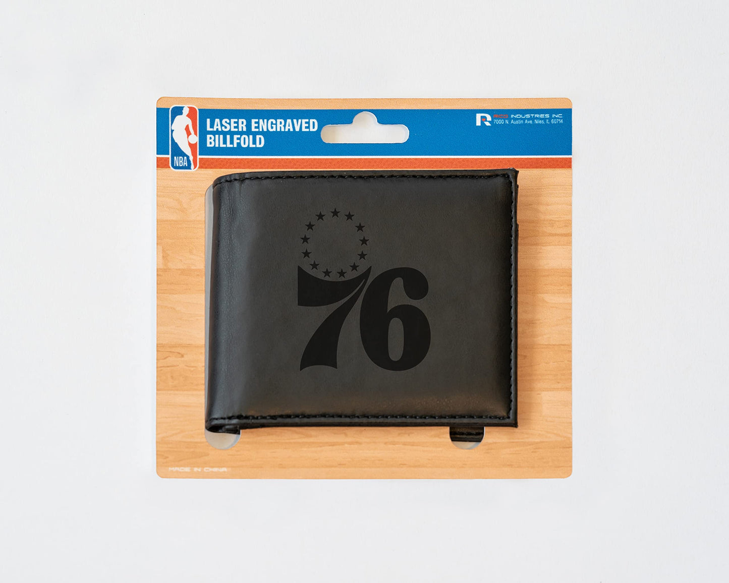 4" Black NBA Philadelphia 76ers Billfold Wallet