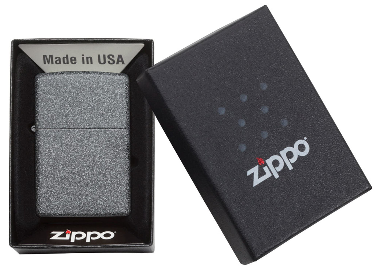 Zippo Classic Iron Stone Metallic Pocket Lighter 211