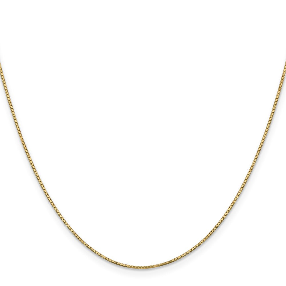 14K 24 inch .9mm Box with Spring Ring Clasp Chain