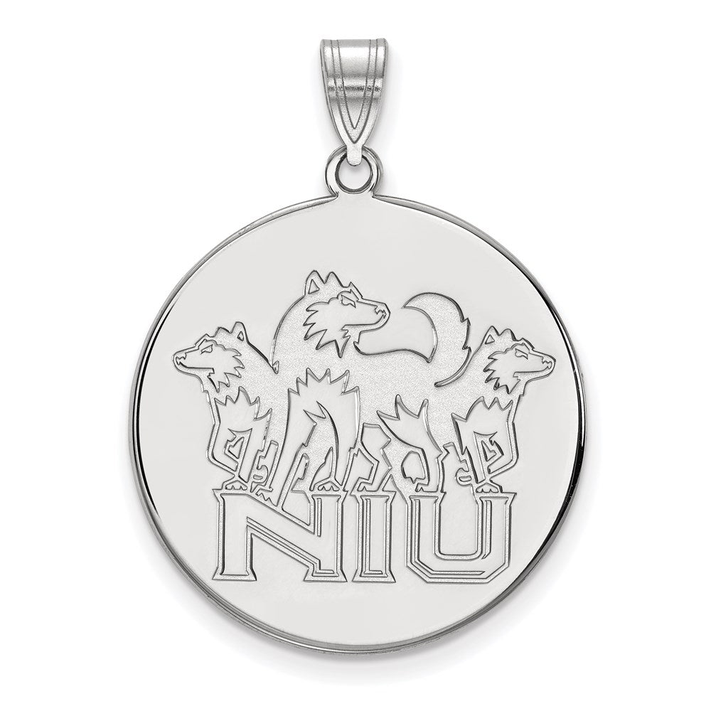 LogoArt Sterling Silver Northern Illinois University XL Disc Pendant Necklace Female Adult