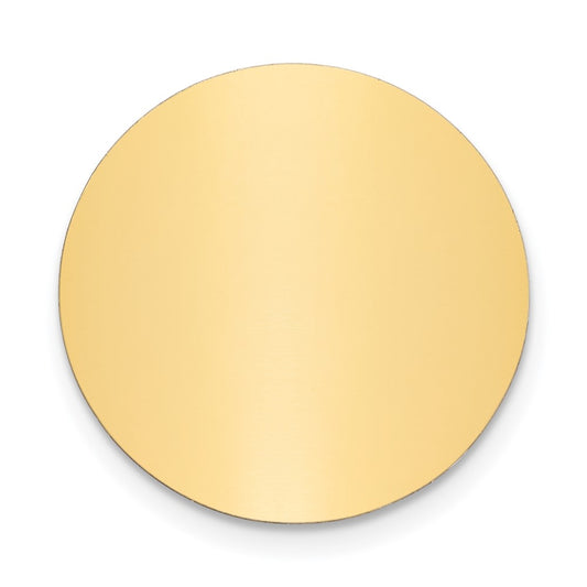 1 x 1 Round Polished Brass Plates-Set of 6