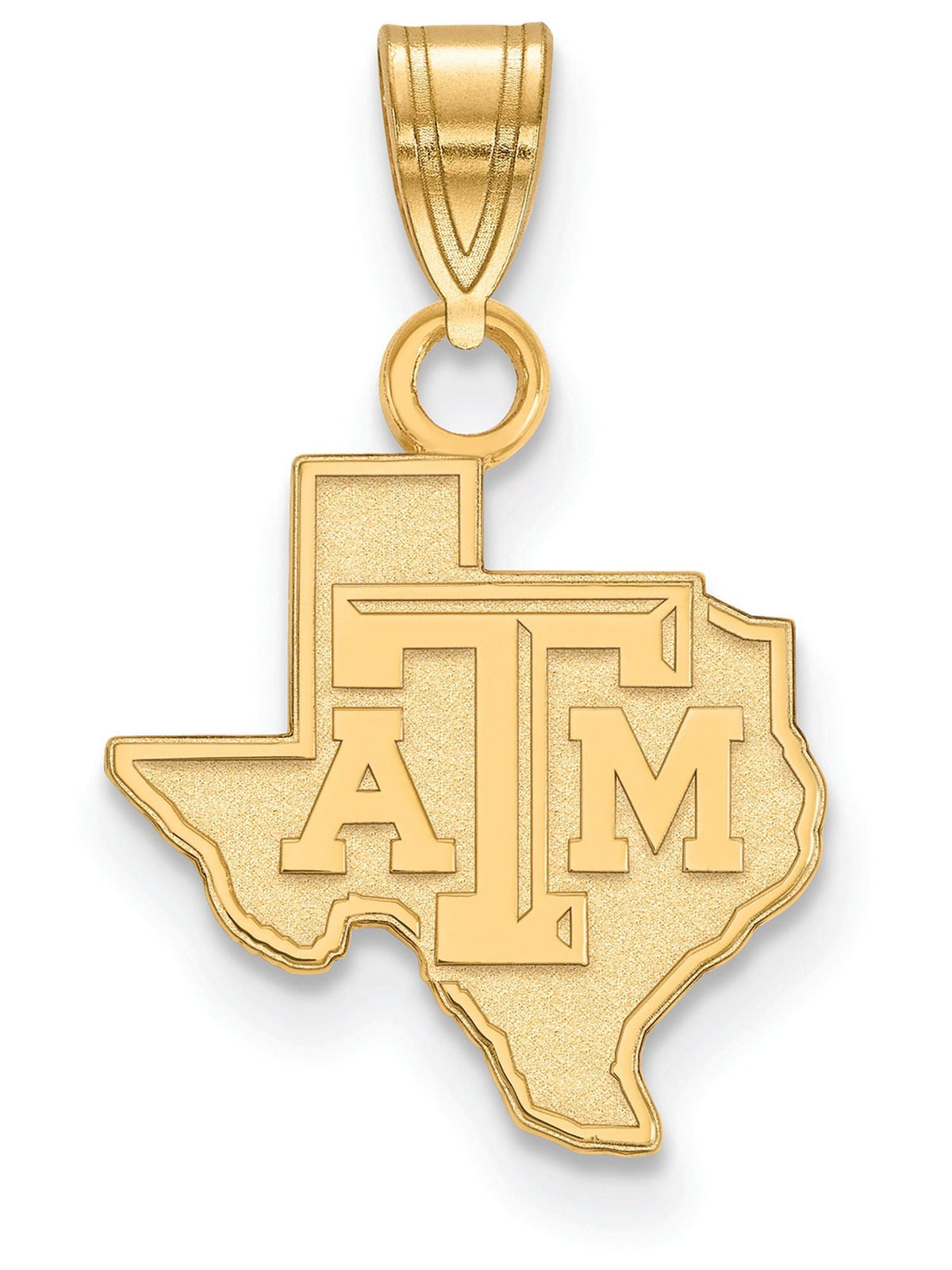 14k Gold Plated Silver Texas A&M U. Small Logo Pendant