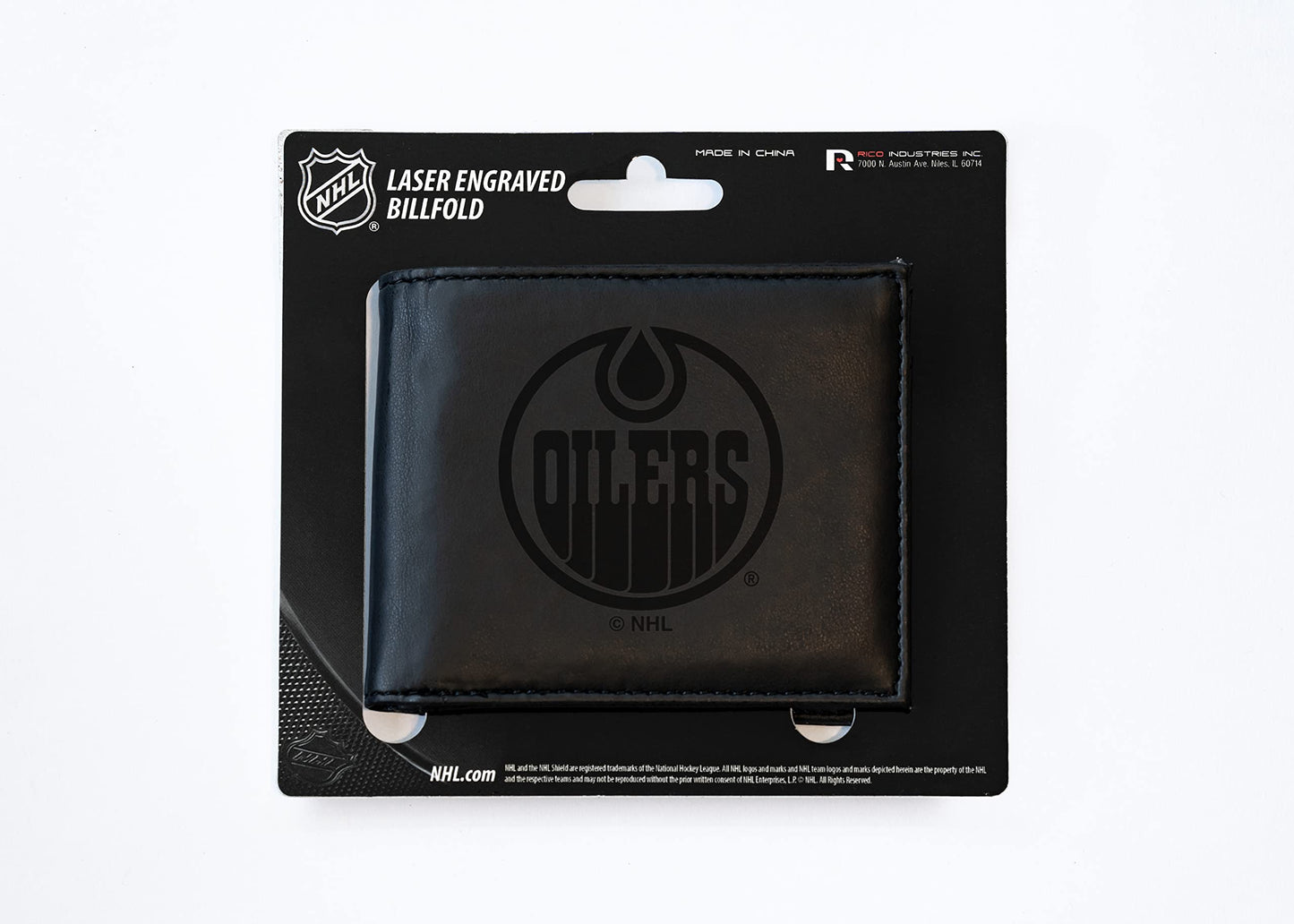 4 Black NHL Edmonton Oilers Billfold Wallet