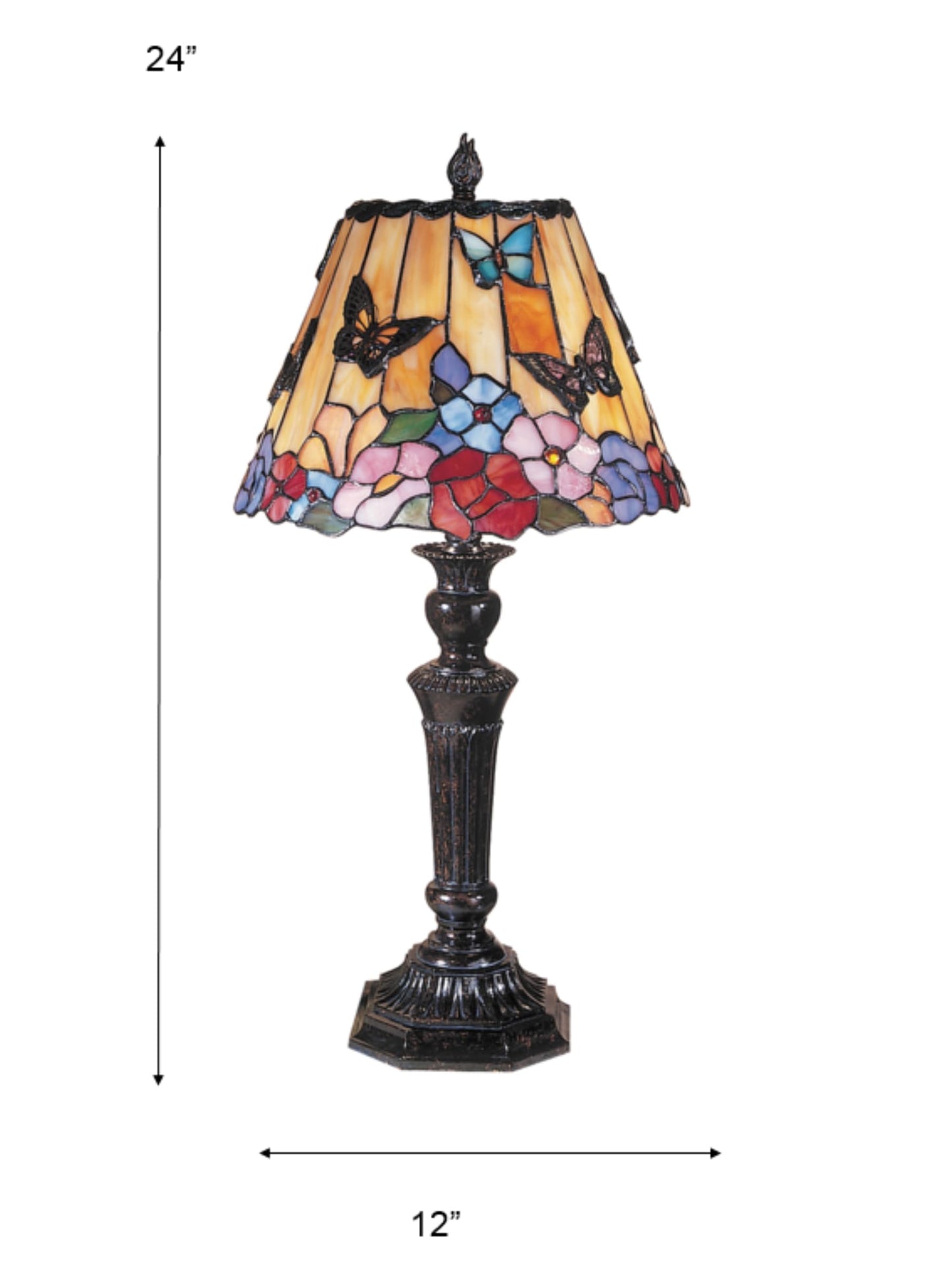 Dale Tiffany Butterfly Peony Tiffany Table Lamp