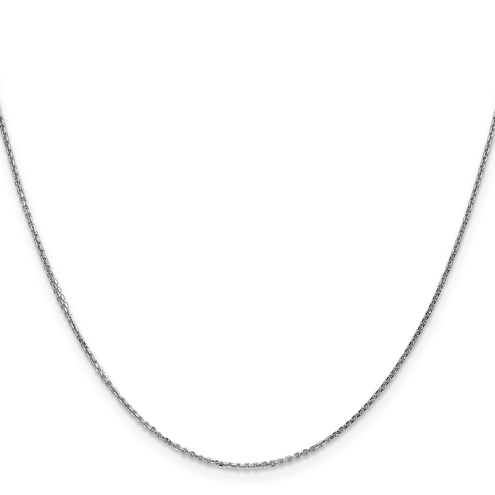 10k White Gold .95mm D/C Cable Chain
