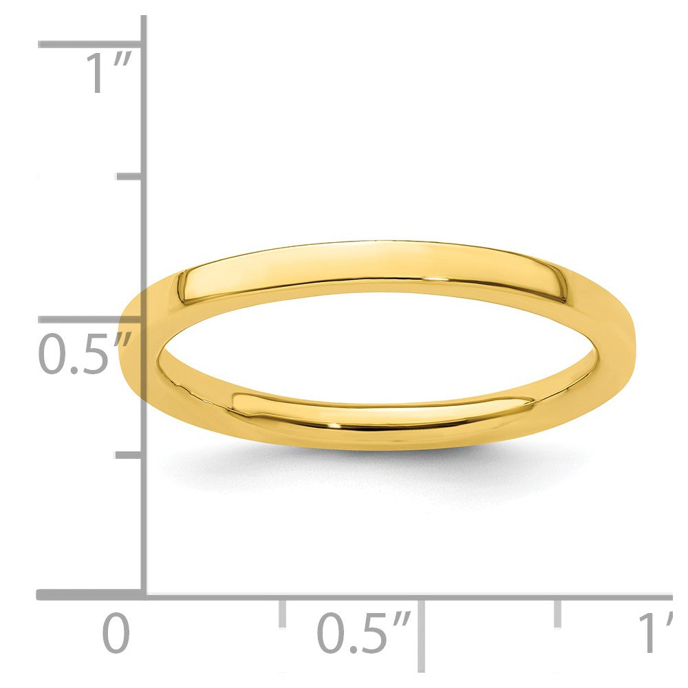 Sterling Silver Stackable Expressions Gold-plated Polished Ring Size -8