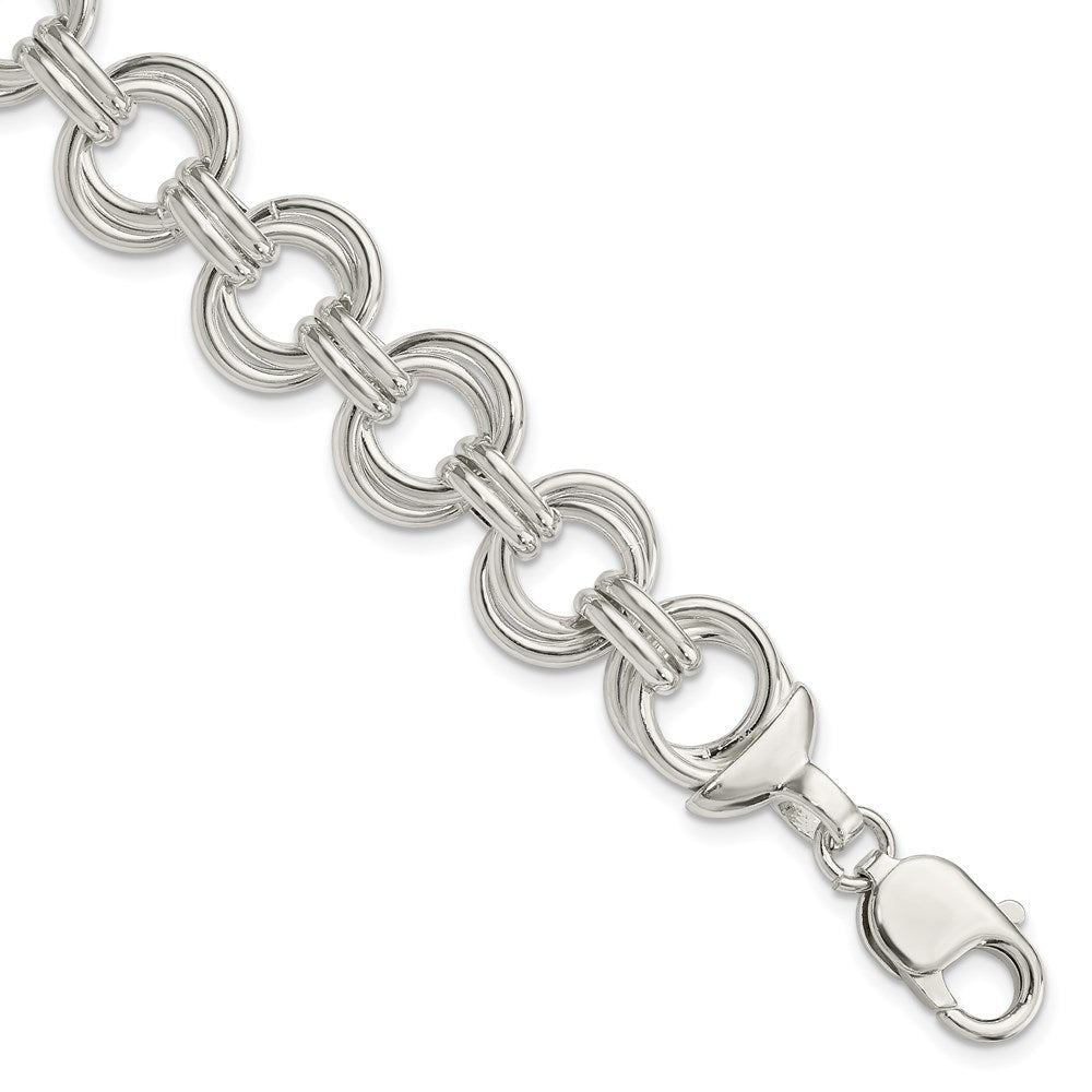 Sterling Silver Fancy Link Bracelet 7.5 inches