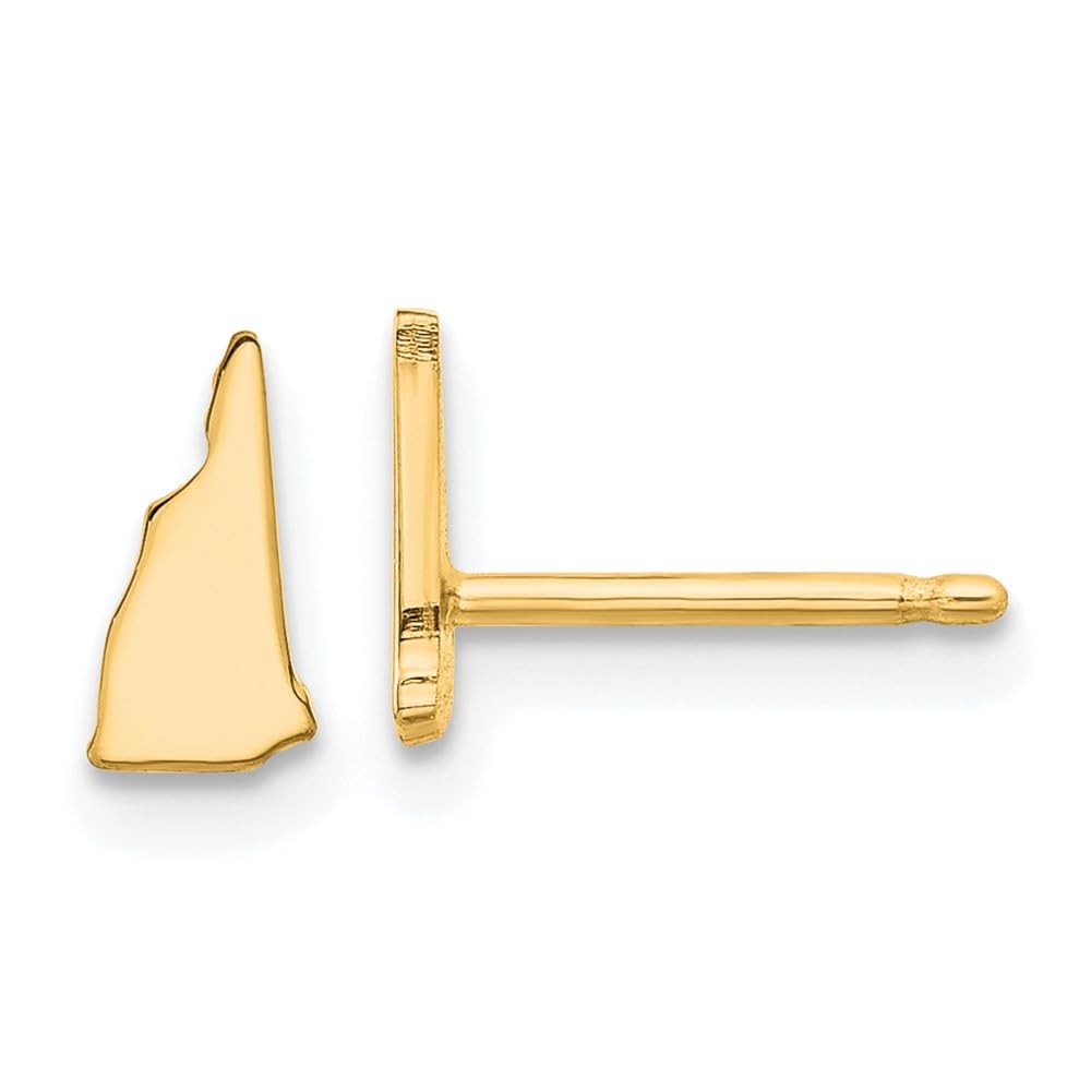 Sterling Silver/Gold-plated New Hampshire State Earrings