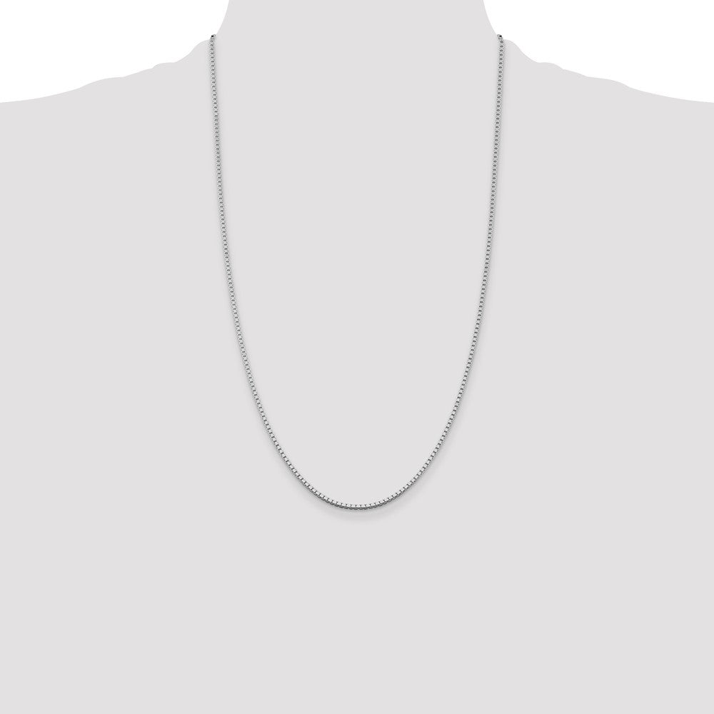 Sterling Silver Rhodium-plated 1.75mm Box Chain 26 Inches