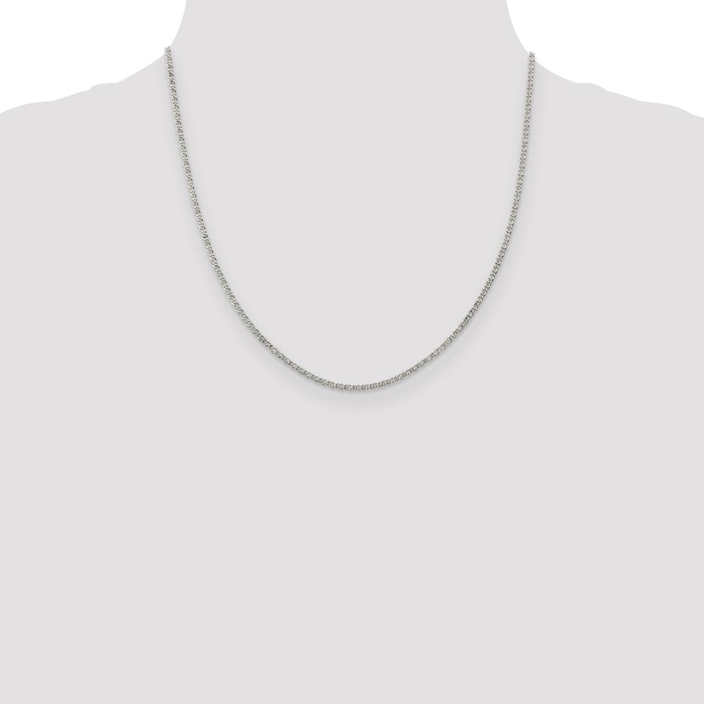 Sterling Silver 2mm Fancy Anchor Pendant Chain 20 Inches