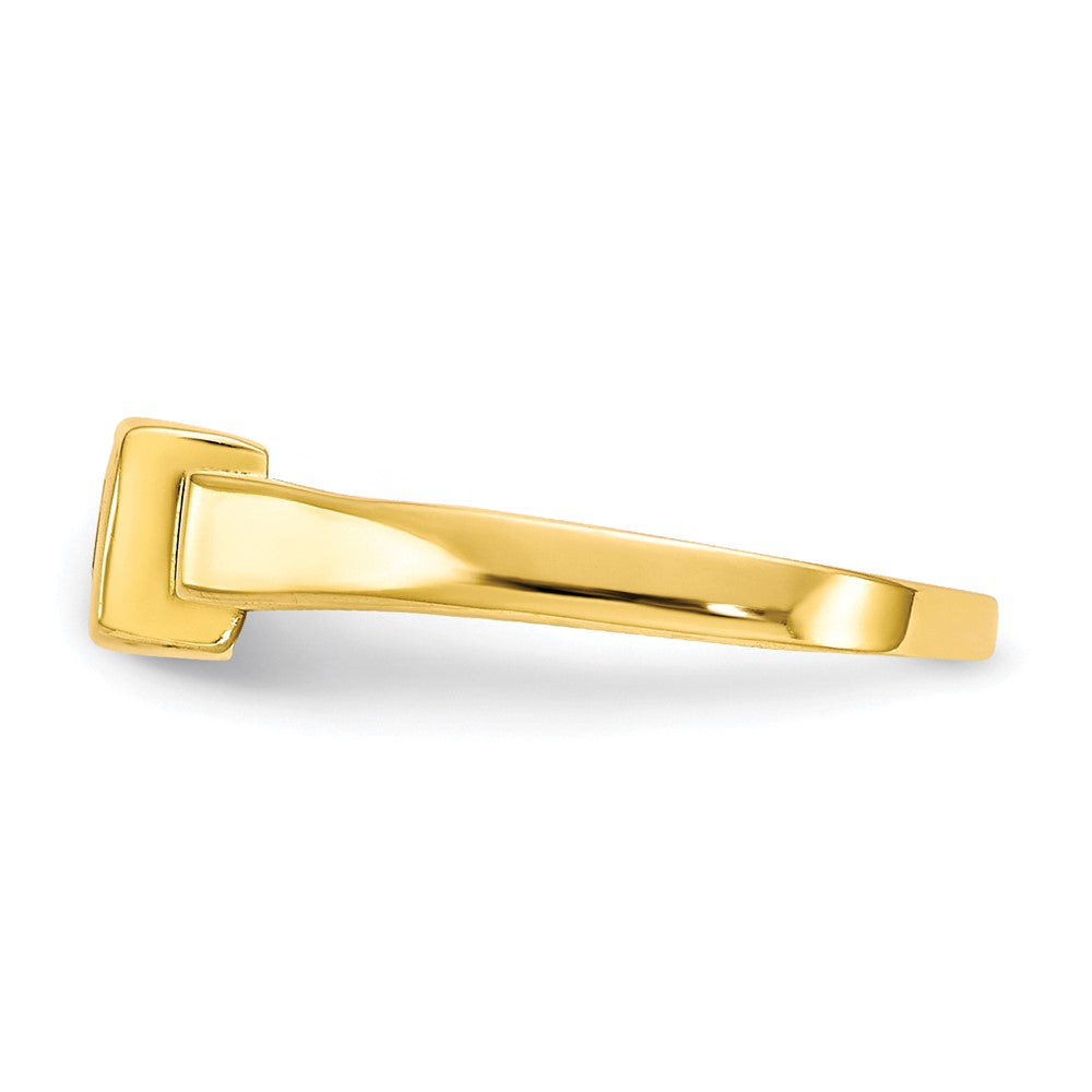 10k CZ Toe Ring Size 3