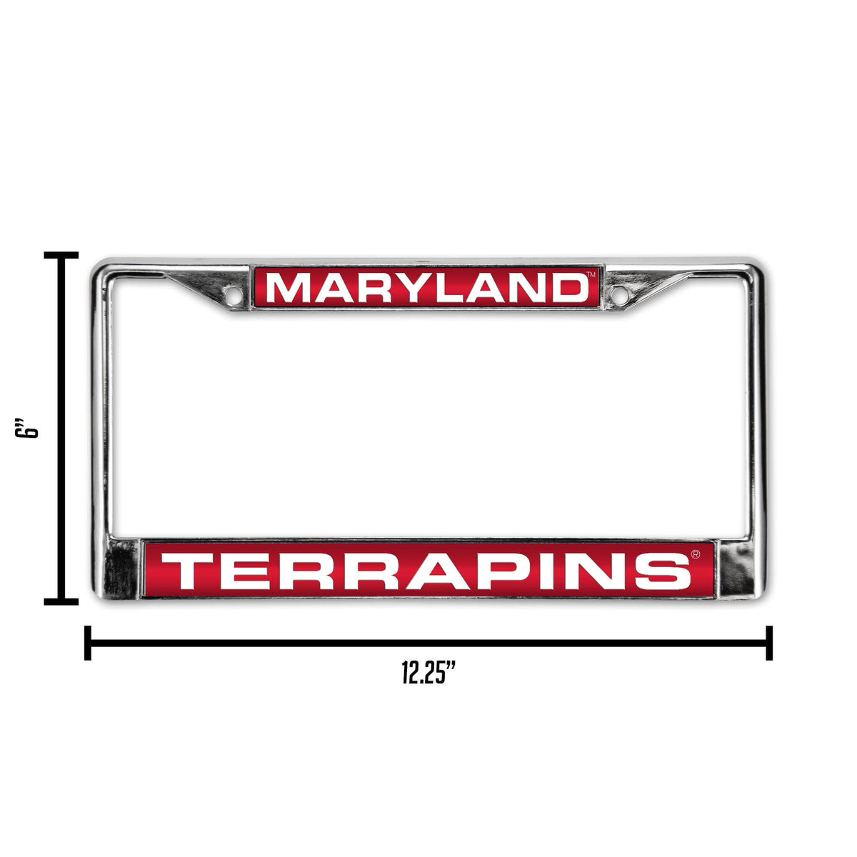 Maryland Terrapins Chrome Metal Laser Cut License Plate Frame