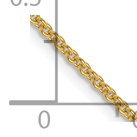 14K 1.4mm Round Cable Chain